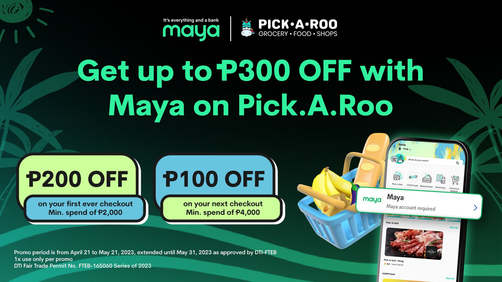 Get up to P300 OFF on Pick.A.Roo when you checkout with Maya